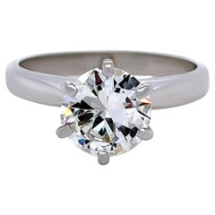 Bespoke Platinum Diamond Engagement Ring 1.48ct
