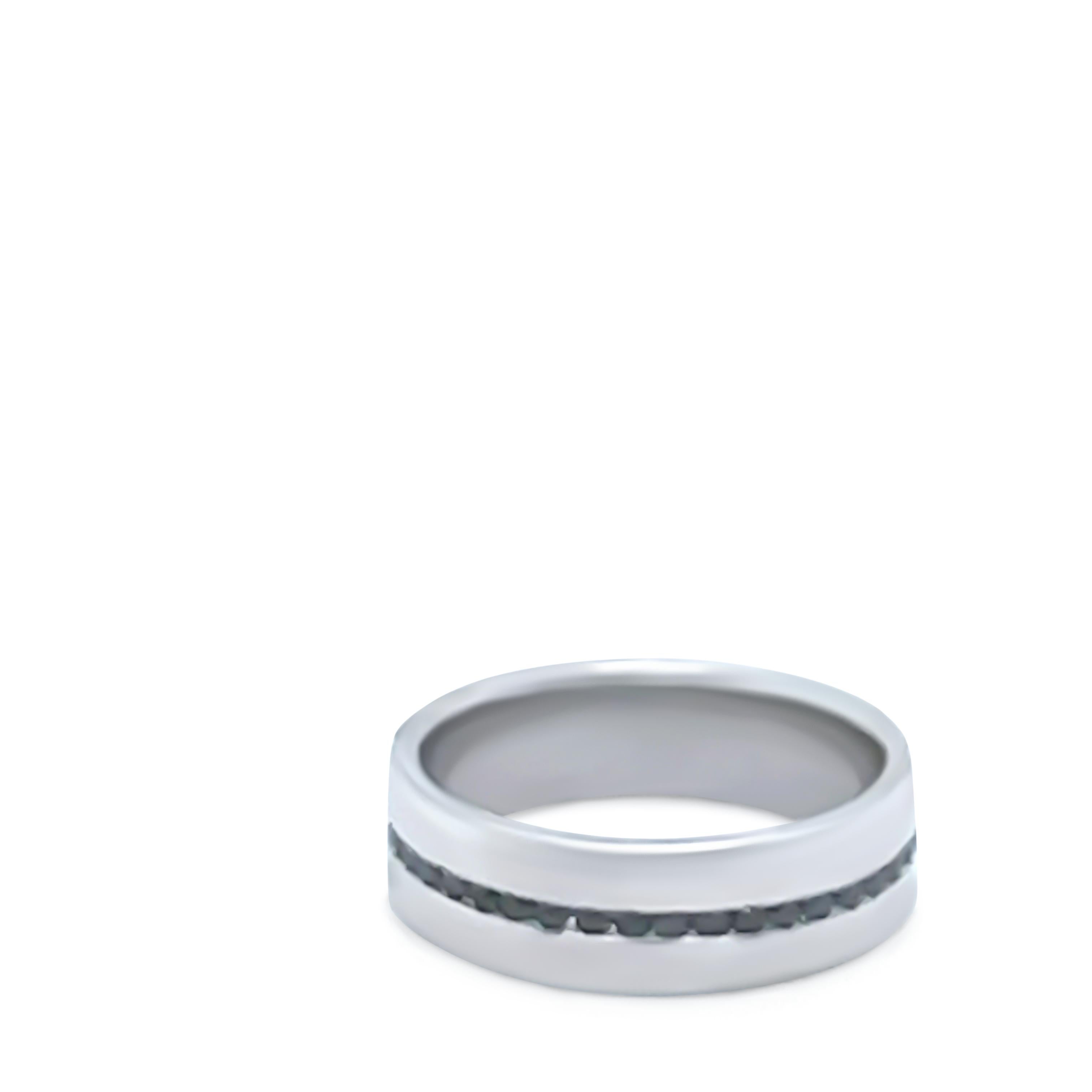 Bespoke Platinum Diamond Wedding Band 0.20ct For Sale 1