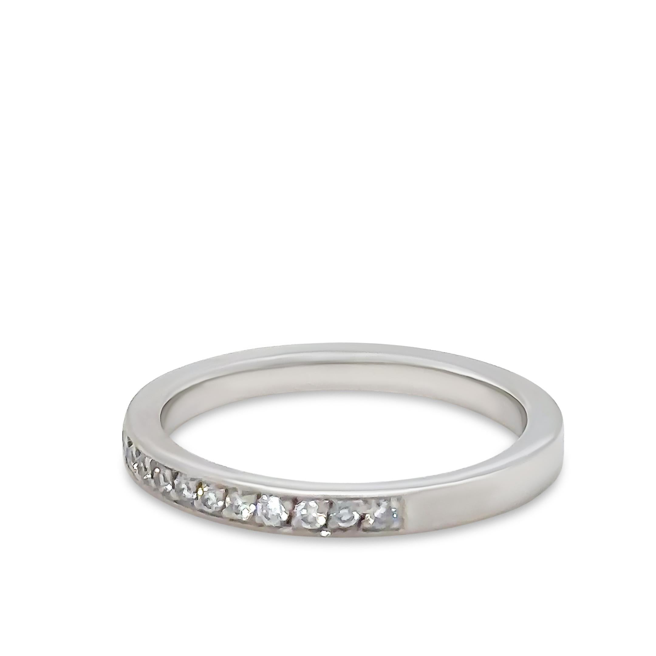 Brilliant Cut Bespoke Platinum Eternity Wedding Ring 0.20ct For Sale