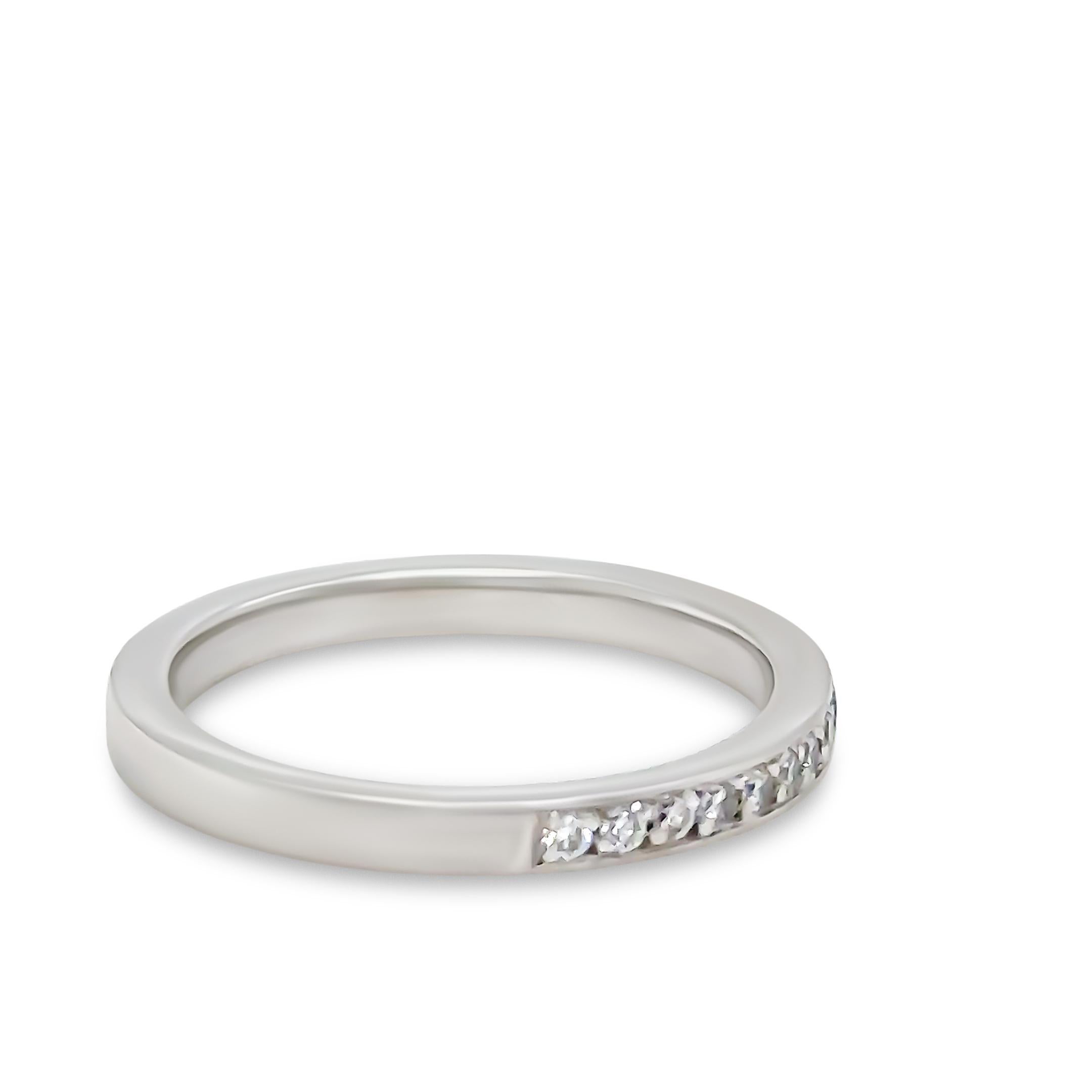 Women's Bespoke Platinum Eternity Wedding Ring 0.20ct For Sale