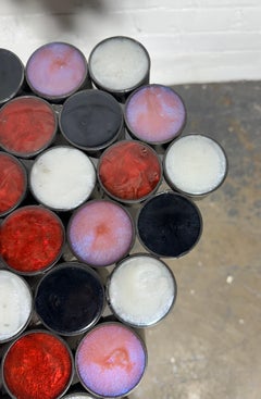 Bespoke Post Modernist Table, steel & resin . YAYOI designed by Chris Maher