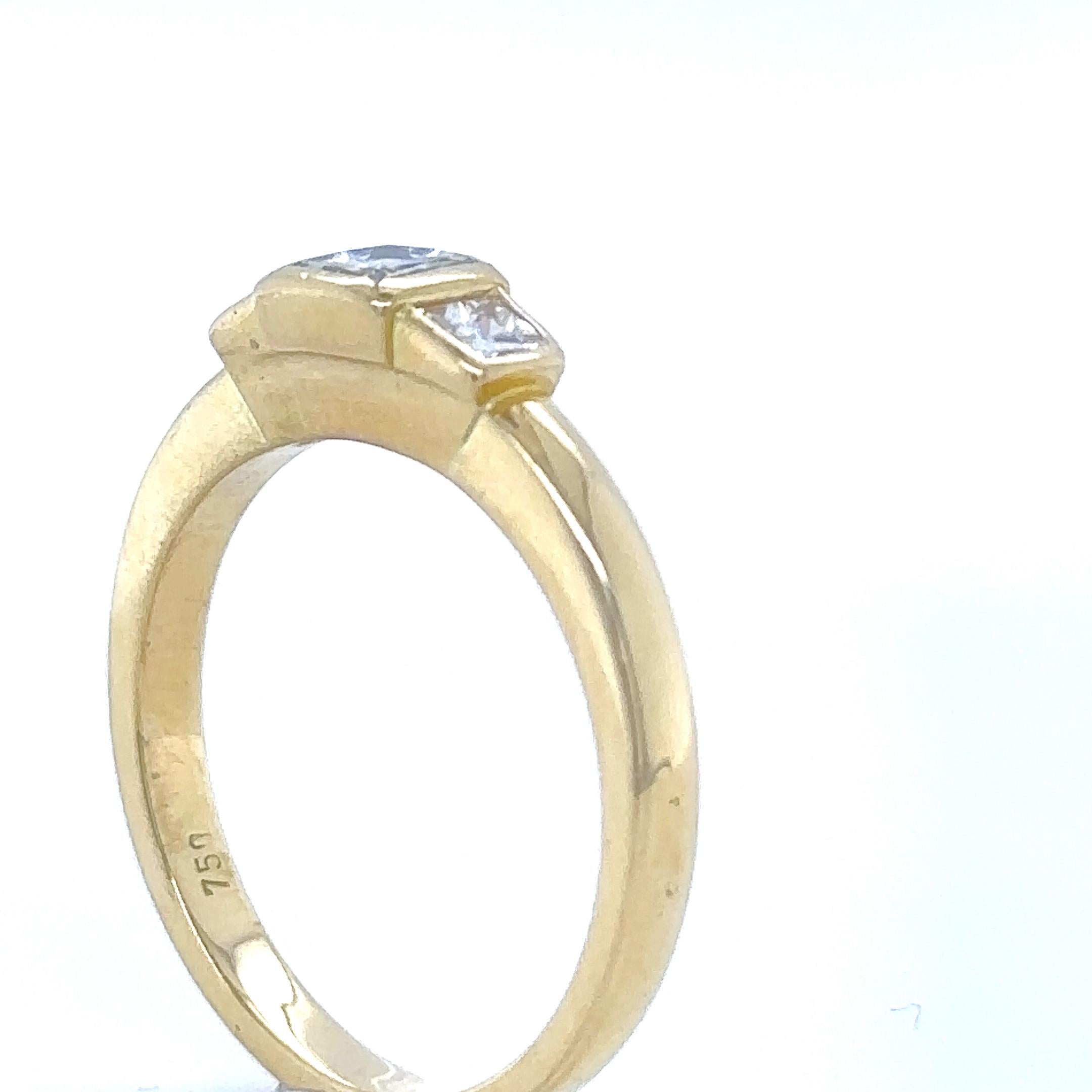 Bespoke Princess Cut Diamond Ring 0.70ct In Excellent Condition For Sale In SYDNEY, NSW