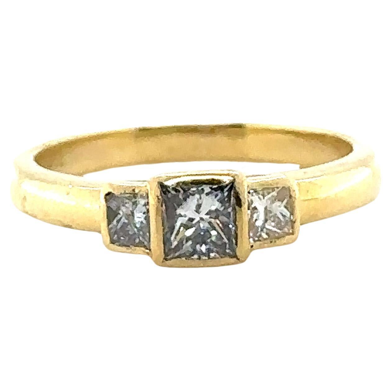 Bespoke Princess Cut Diamond Ring 0.70ct For Sale