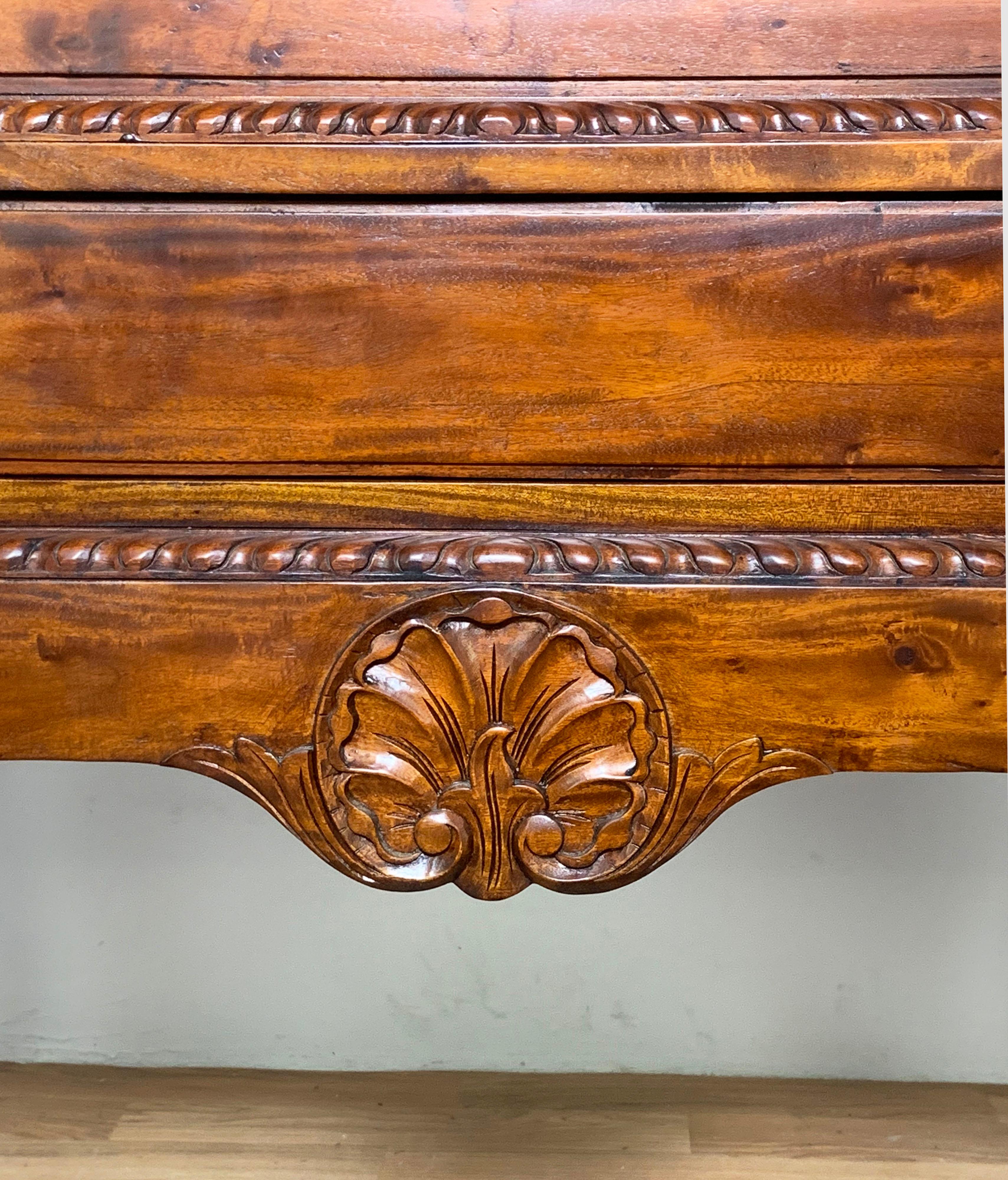 Bespoke Queen Anne Style Mahogany Drop Front Desk on Frame 3