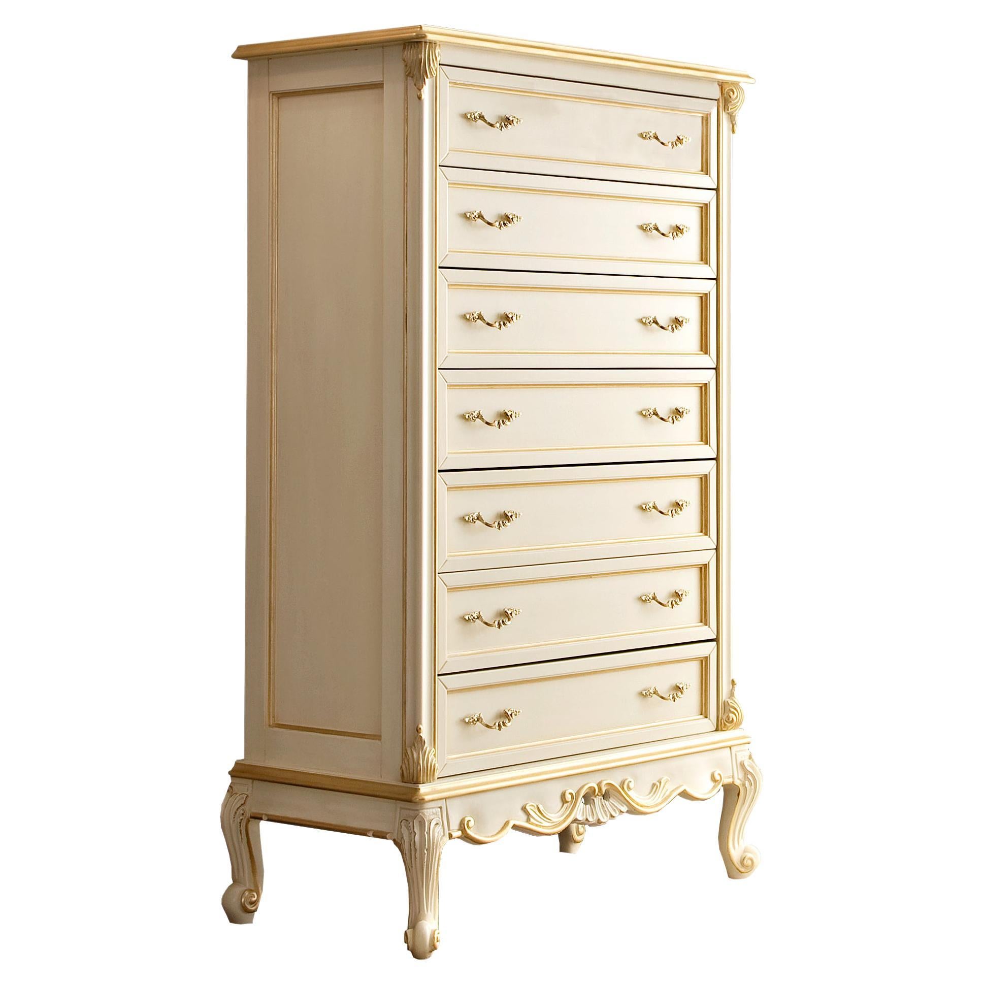 Bespoke Radica 7-Drawers Commode, Baroque Inspired by Modenese Gastone For Sale