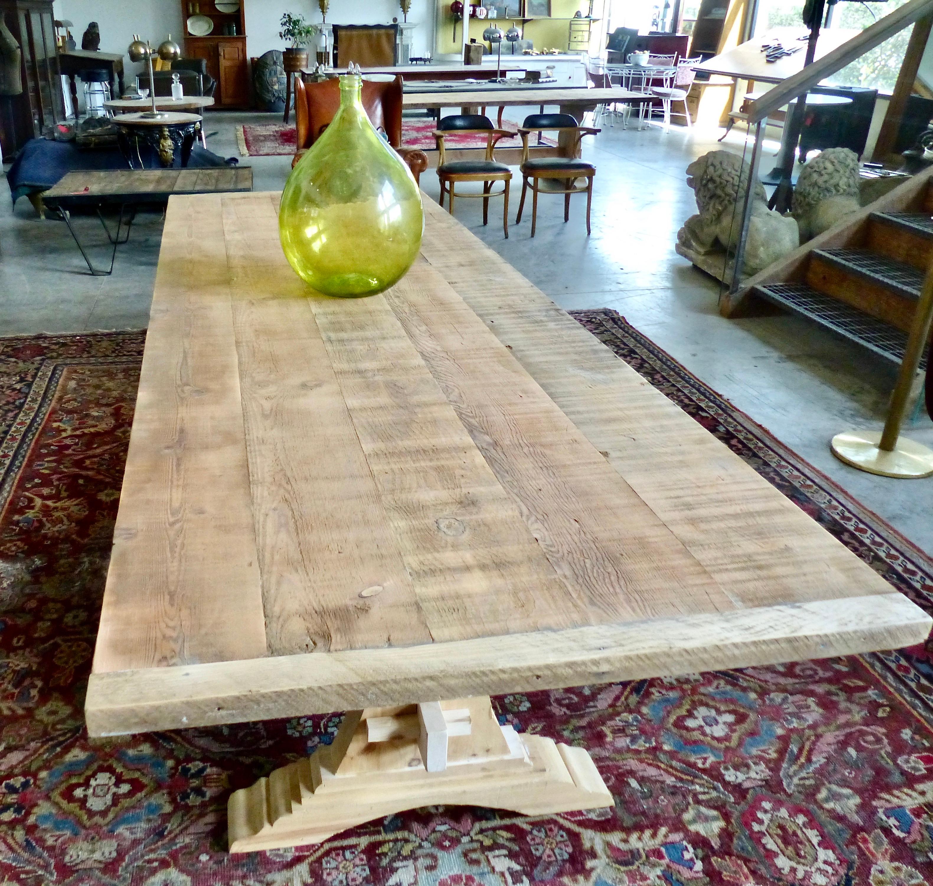 Hand-Crafted Bespoke Reclaimed Hemlock Trestle Table