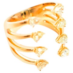 Bespoke Rose Gold Diamond Stacked Ring Custom Size