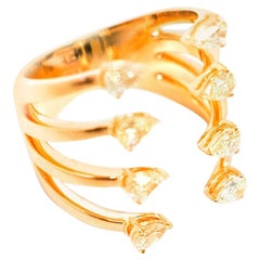 Bespoke Rose Gold Diamond Stacked Ring Custom Size