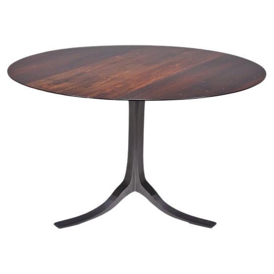 Bespoke Round Table, Reclaimed Hardwood, Aluminum Base by P. Tendercool in-stock