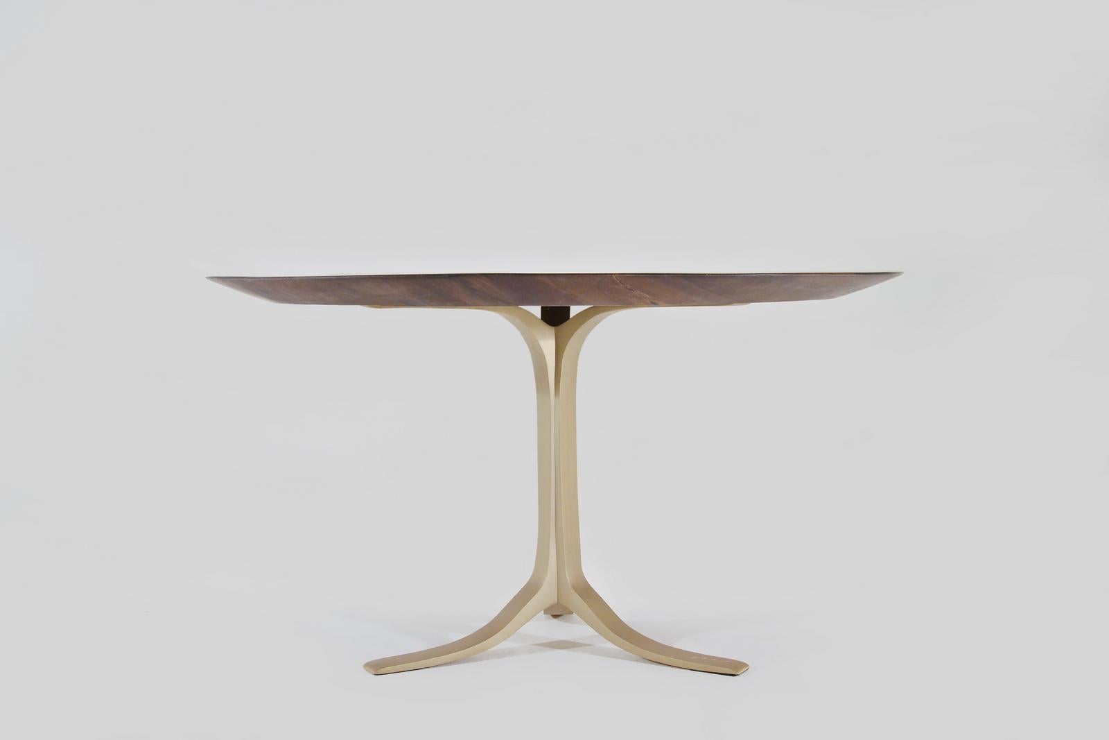 We created this table for a huge 'Bridge' lover, makes One Perfect Cards-table indeed.
Our client was in 'awe' after we presented a bleached and oiled sample of reclaimed 'Burmese Black wood', Dalbergia Cultrata, we were able to source from a