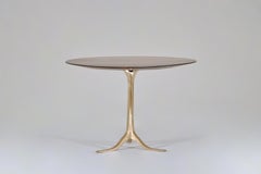 Bespoke Round Table, Reclaimed Hardwood, Bronze Base by P. Tendercool in Stock