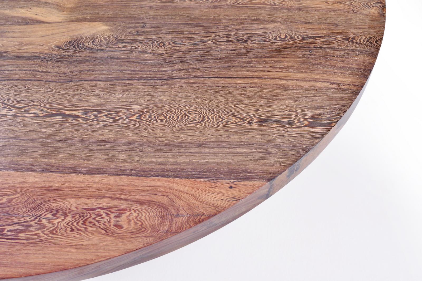 Cast Bespoke Round Table, Reclaimed Hardwood by P. Tendercool For Sale