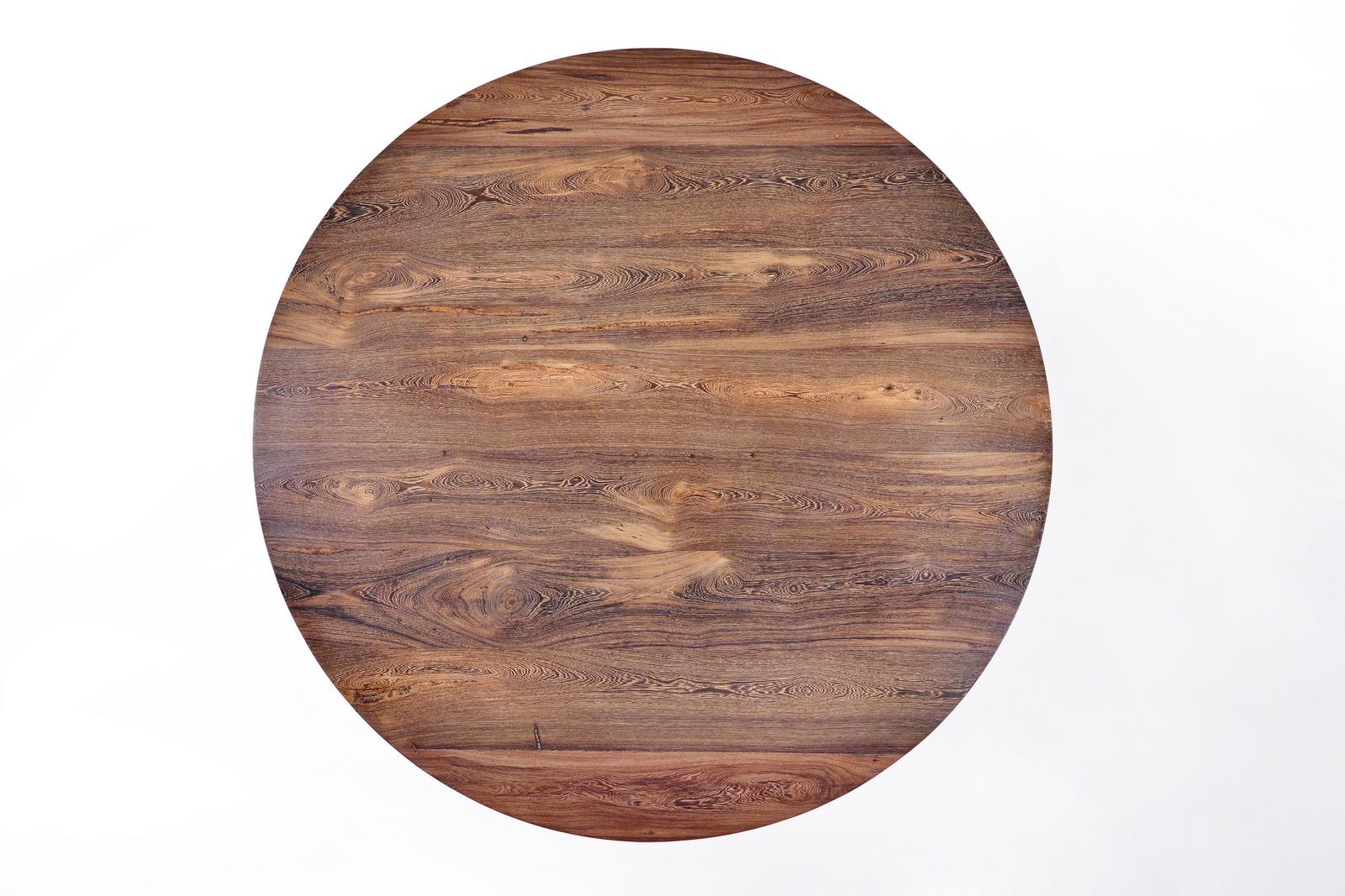 Bespoke Round Table, Reclaimed Hardwood by P. Tendercool In New Condition For Sale In Bangkok, TH