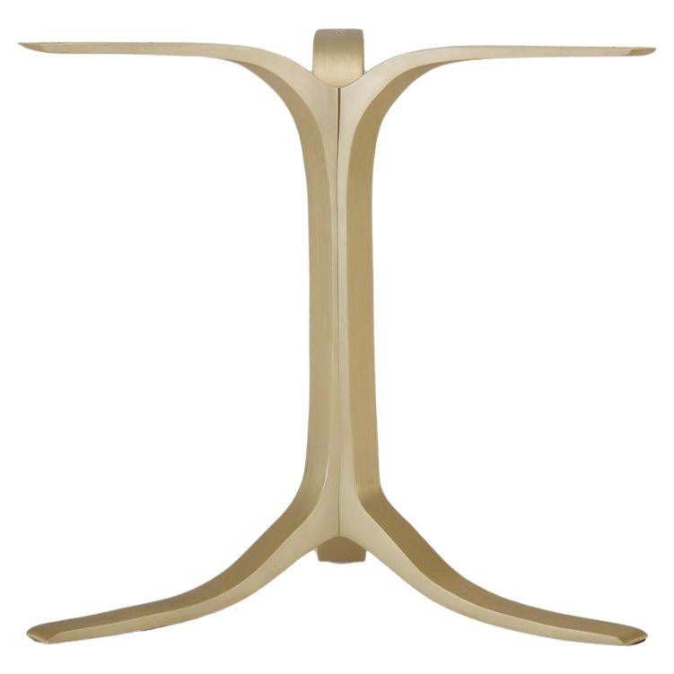 Bespoke Sand-Cast Brass Table Base with Golden Sand Finish PT12 by P. Tendercool For Sale