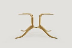 Bespoke Sand-Cast Brass Table Base with Golden Sand Finish PT15 by P. Tendercool