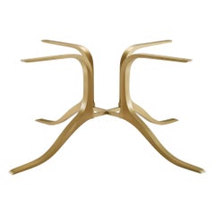 Bespoke Sand-Cast Brass Table Base with Golden Sand Finish PT15 by P. Tendercool