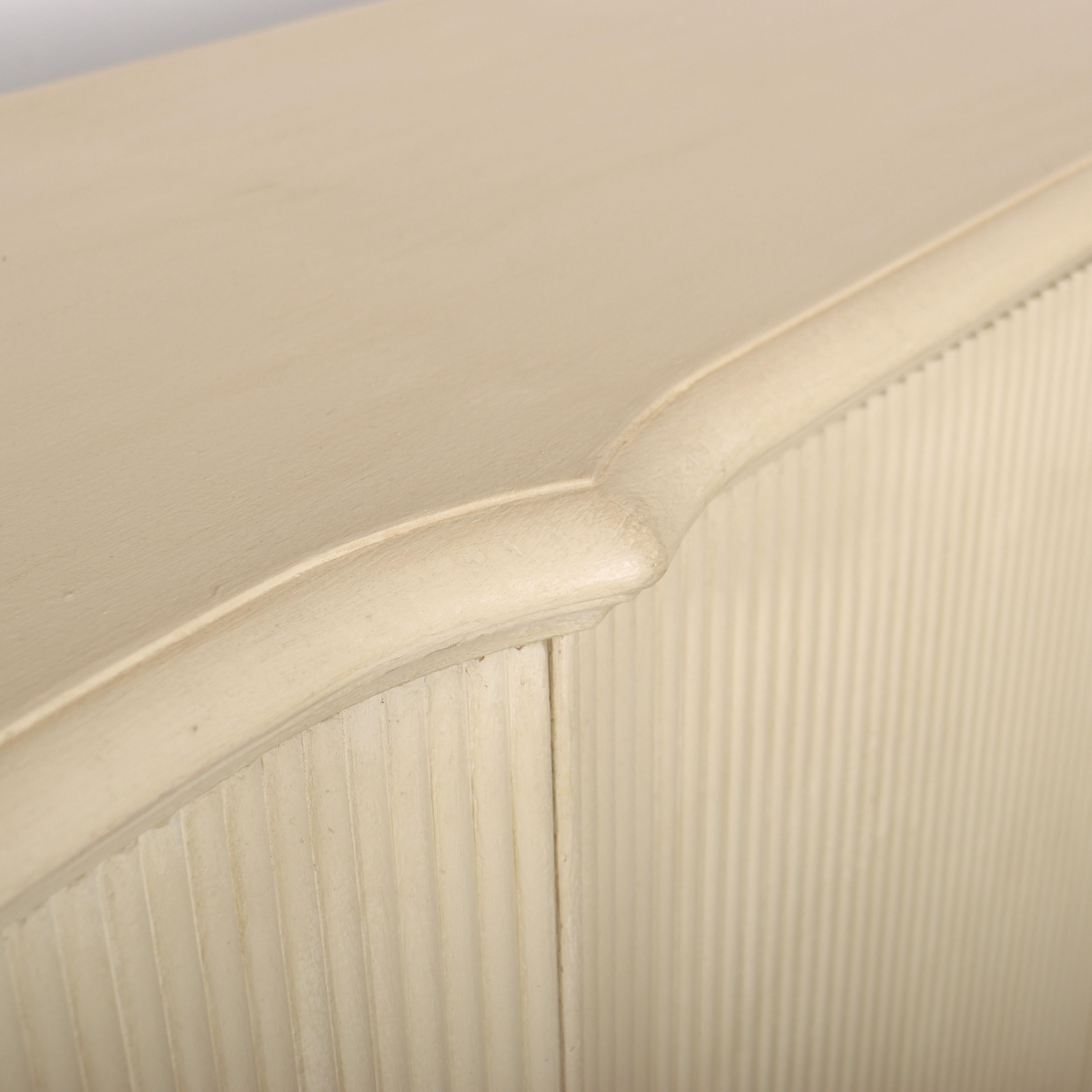 Painted Bespoke Swedish Style Serpentine Front Sideboard For Sale