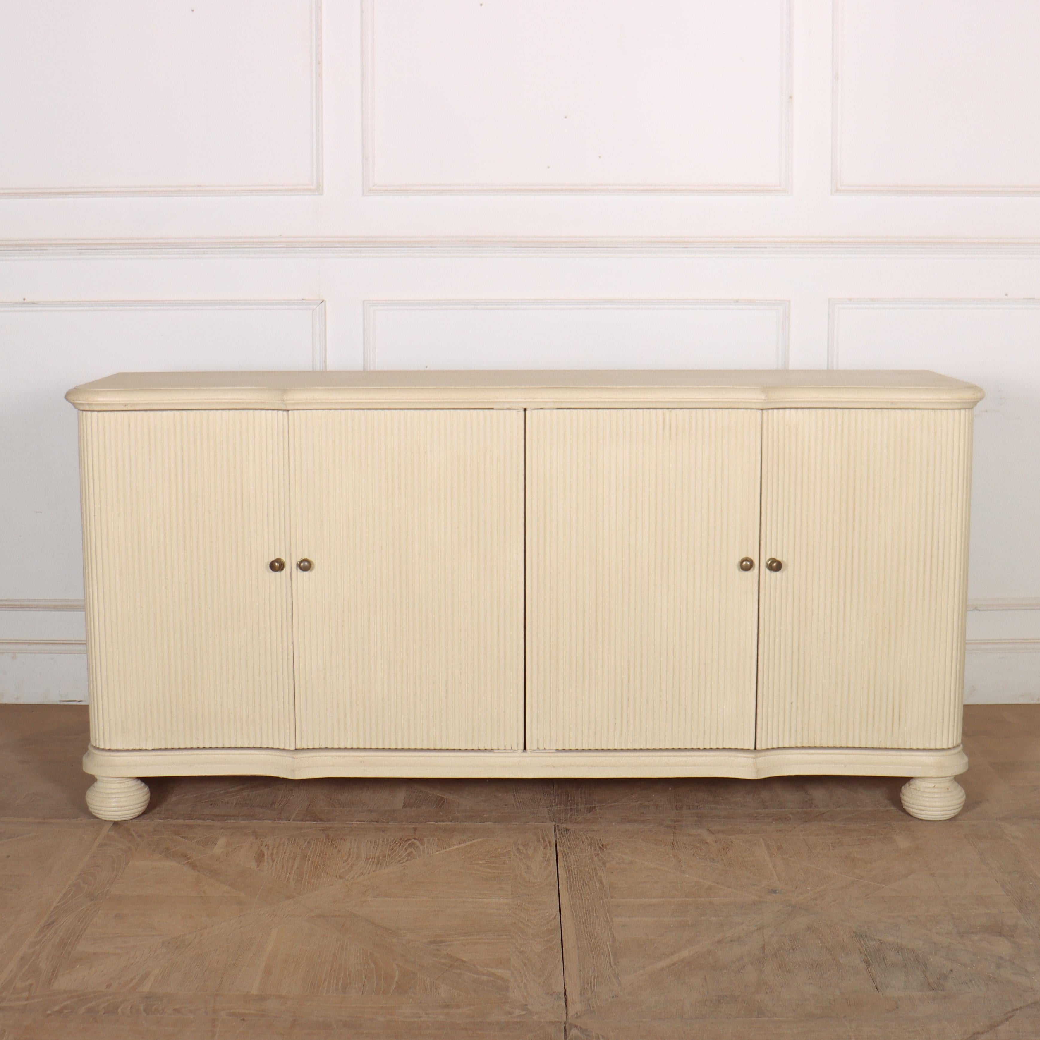 Contemporary Bespoke Swedish Style Serpentine Front Sideboard For Sale