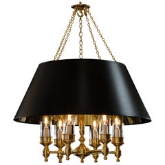 Bespoke Six-Branch Brass Bouillotte Style Pendant Light