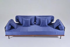 Bespoke Sofa with Brass and Reclaimed Hardwood, by P. Tendercool (Outdoor)