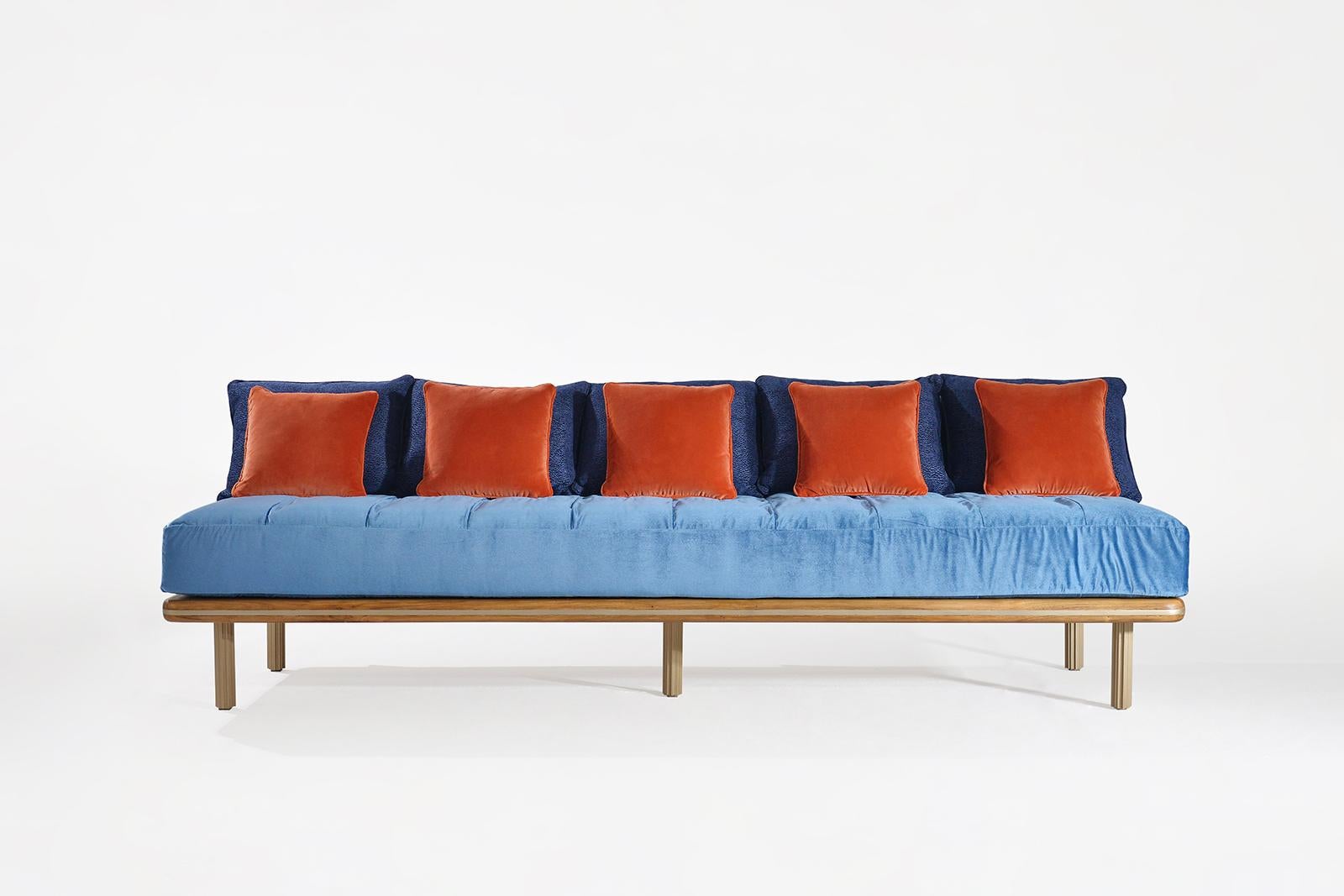 Discover our bespoke sofa, artfully designed to pair seamlessly with a bespoke dining table. Whether hosting friends or enjoying a cozy family meal, this unique piece is tailored to perfection. In response to the client's vision, we've added a touch