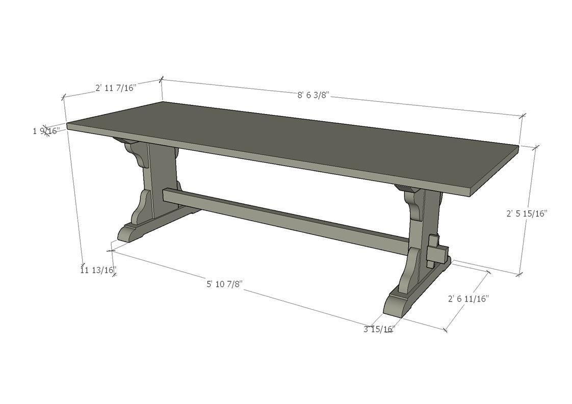 Bespoke Solid Aged French Oak Castle Dining Table With Matte Finish For Sale 12