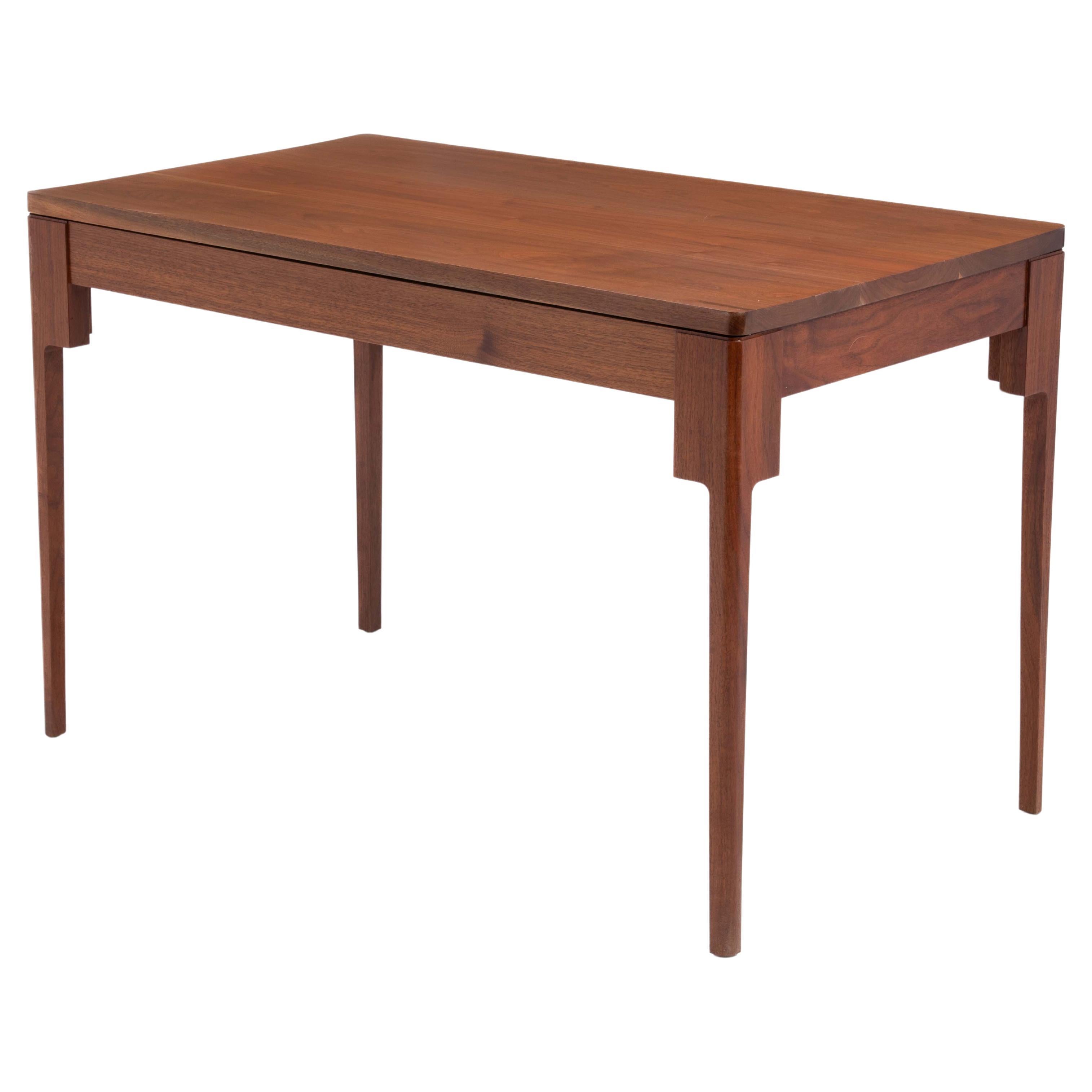 Bespoke Solid Walnut Desk Dining Table Floating Top Tapered Legs New Hope School For Sale