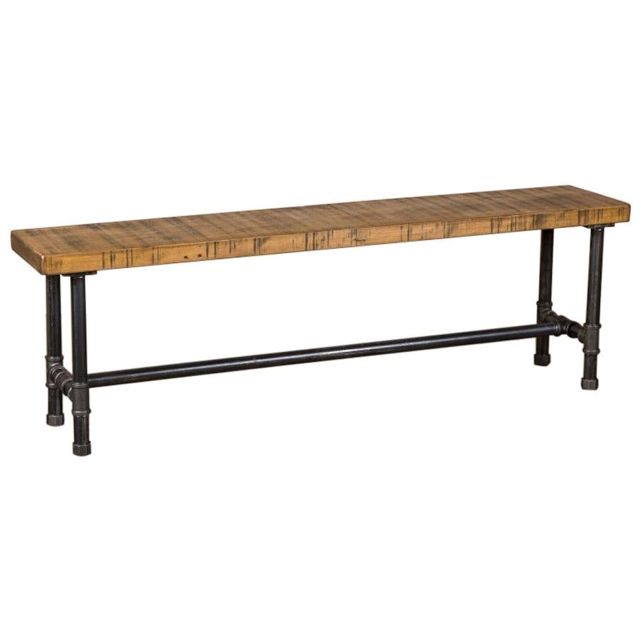 Bespoke Steel Pipe Bench, 20th Century For Sale