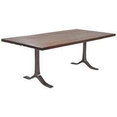 Bespoke Table, Reclaimed Teak wood, Sand cast Aluminum Bases by P. Tendercool