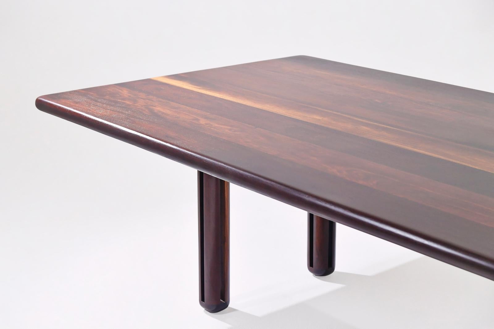Hand-Crafted Bespoke Table Wood Base, Reclaimed Makha Tae Wood, by P. Tendercool 'Instock' For Sale