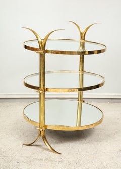Bespoke Three-Tiered Brass Tulip Table by Amir Khamneipur