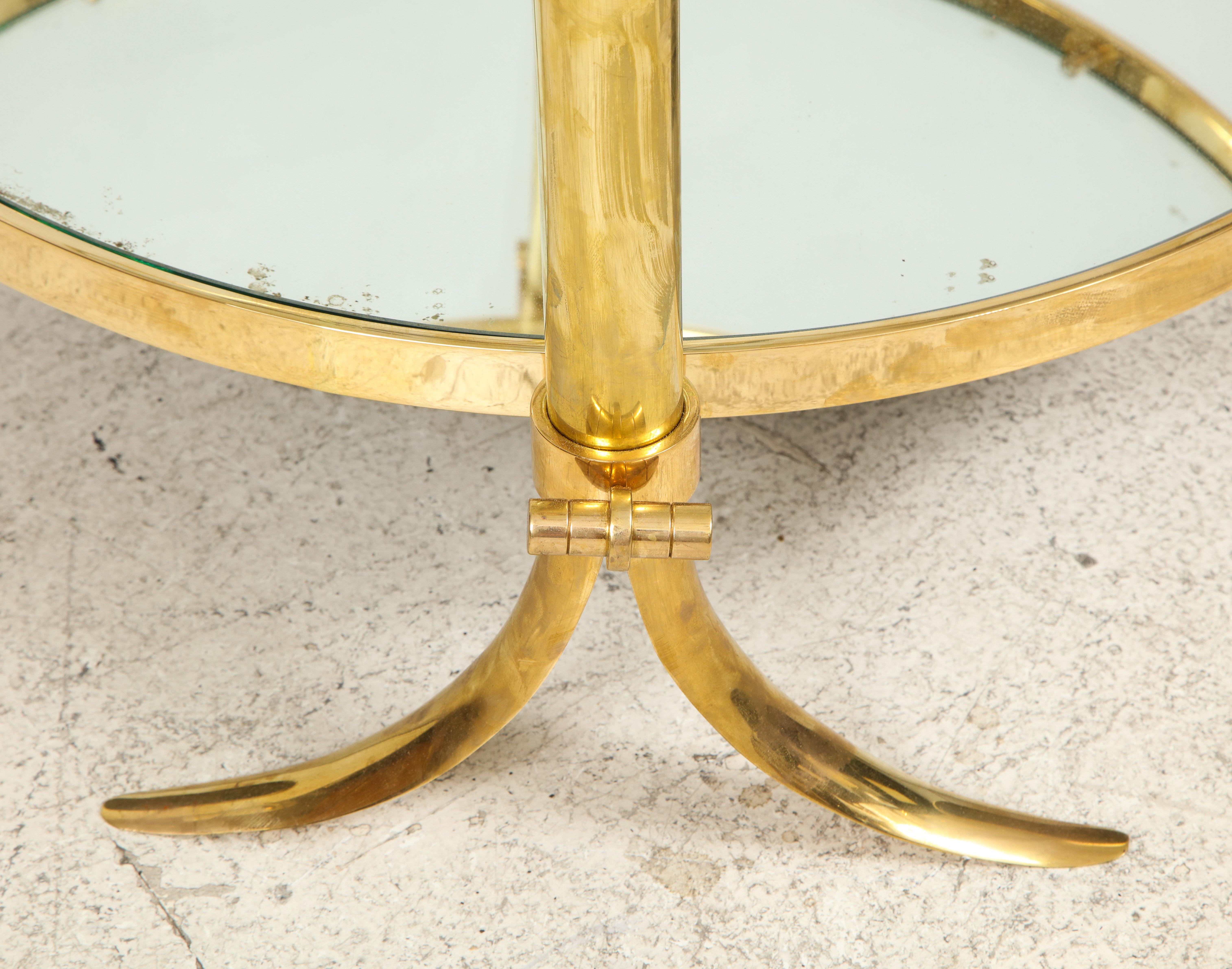 Bespoke Three-Tiered Brass Tulip Table by Amir Khamneipur In New Condition For Sale In New York, NY