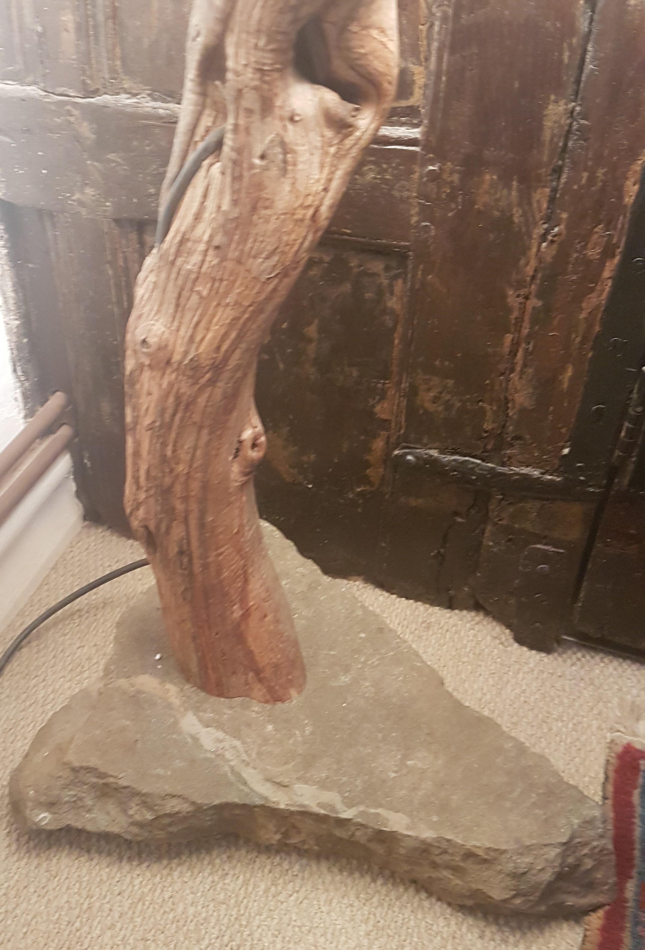 Bespoke Tree Form Sandalwood Floor Lamp For Sale 2