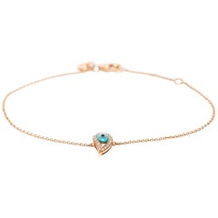 Bracelet Trésor Paris sur mesure en or rose 18 carats avec diamants ronds et brillants