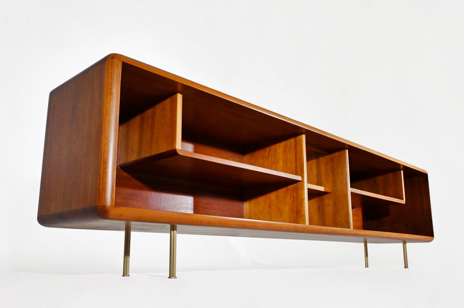 Bespoke TV Cabinet with Reclaimed Takian Hard Wood, by P. Tendercool (Instock) For Sale 4