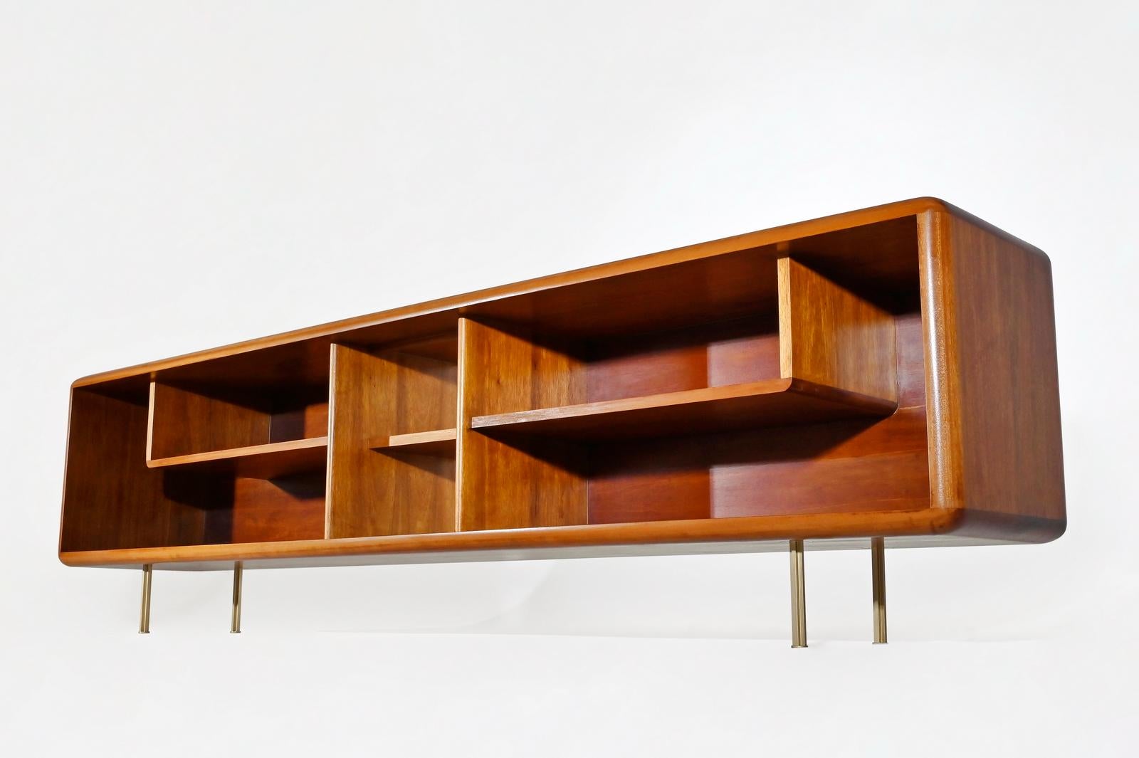 Bespoke TV Cabinet with Reclaimed Takian Hard Wood, by P. Tendercool (Instock) For Sale 5