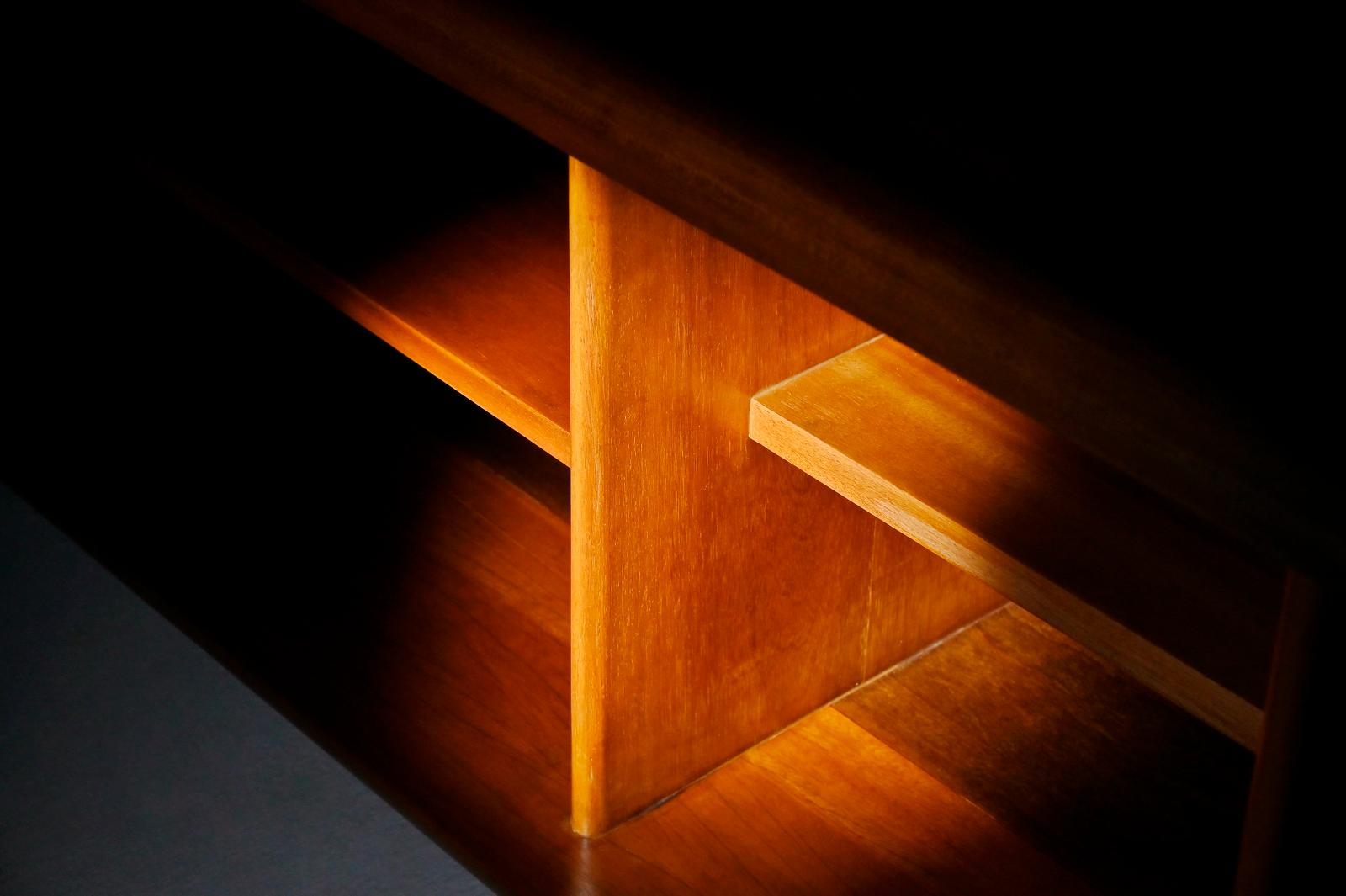 Bespoke TV Cabinet with Reclaimed Takian Hard Wood, by P. Tendercool (Instock) For Sale 9