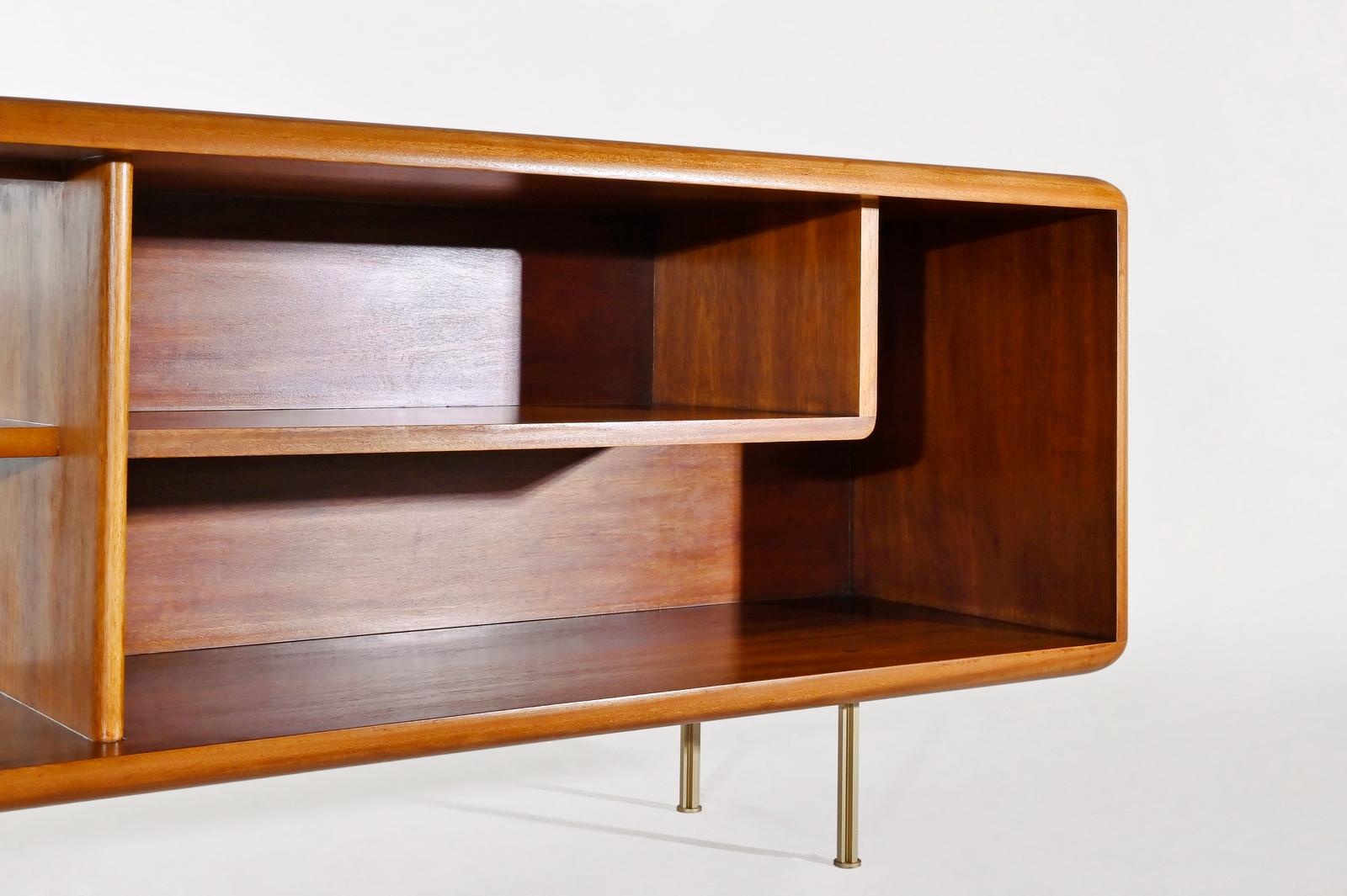 Plywood Bespoke TV Cabinet with Reclaimed Takian Hard Wood, by P. Tendercool (Instock) For Sale