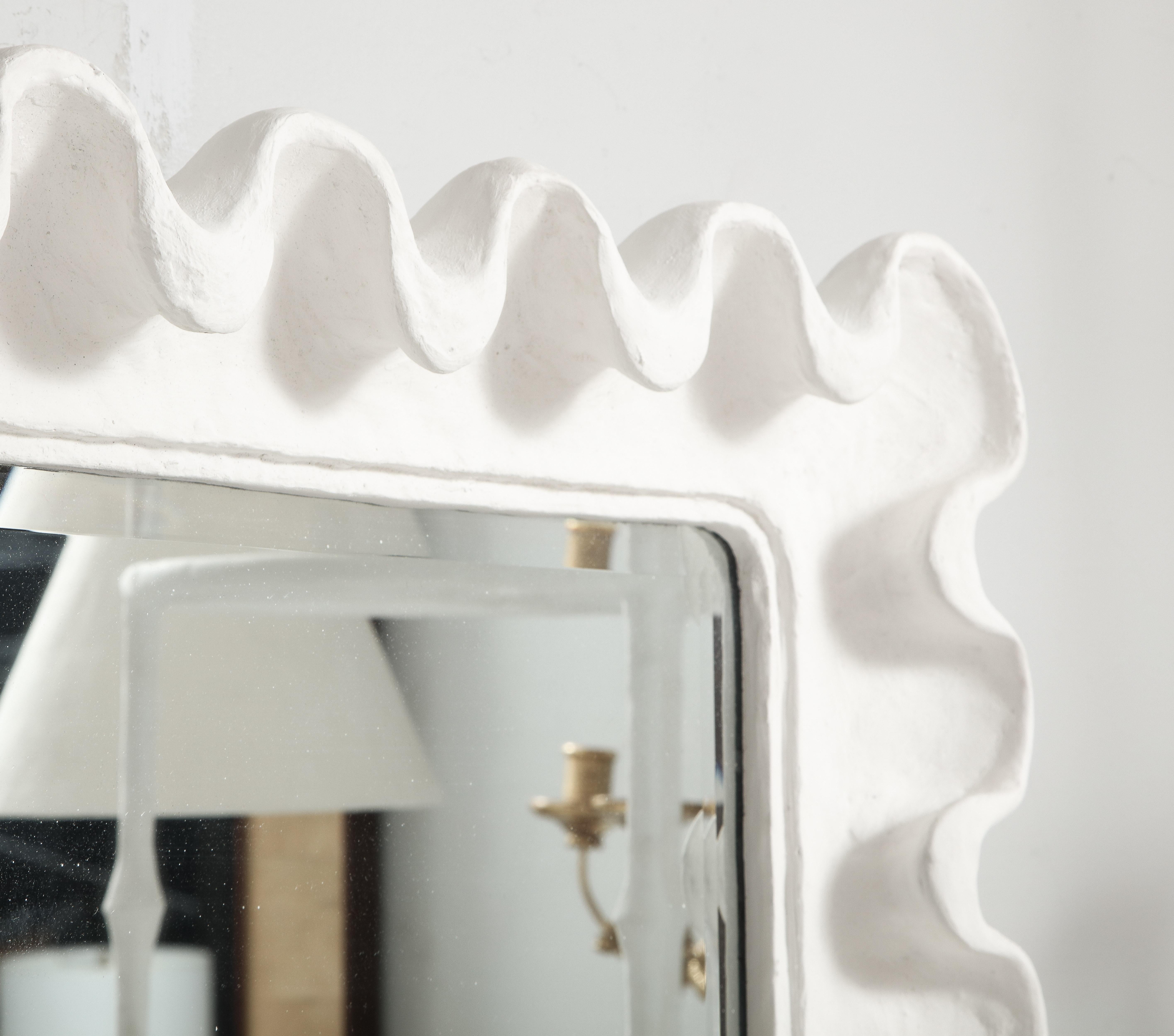 Custom Undulating Plaster Mirror For Sale 4