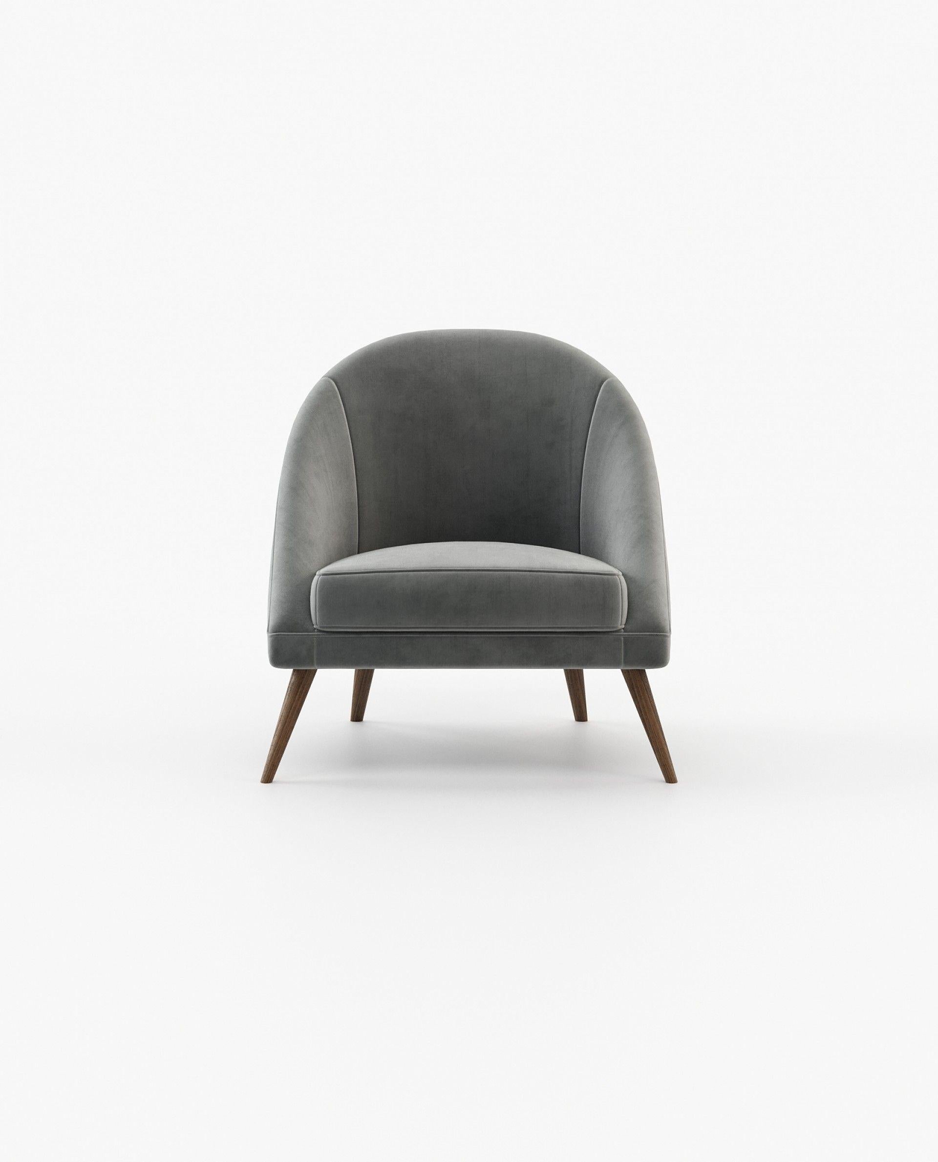 Portuguese Bespoke Upholstery Lounge Chair In Classic Silhouettes For Sale