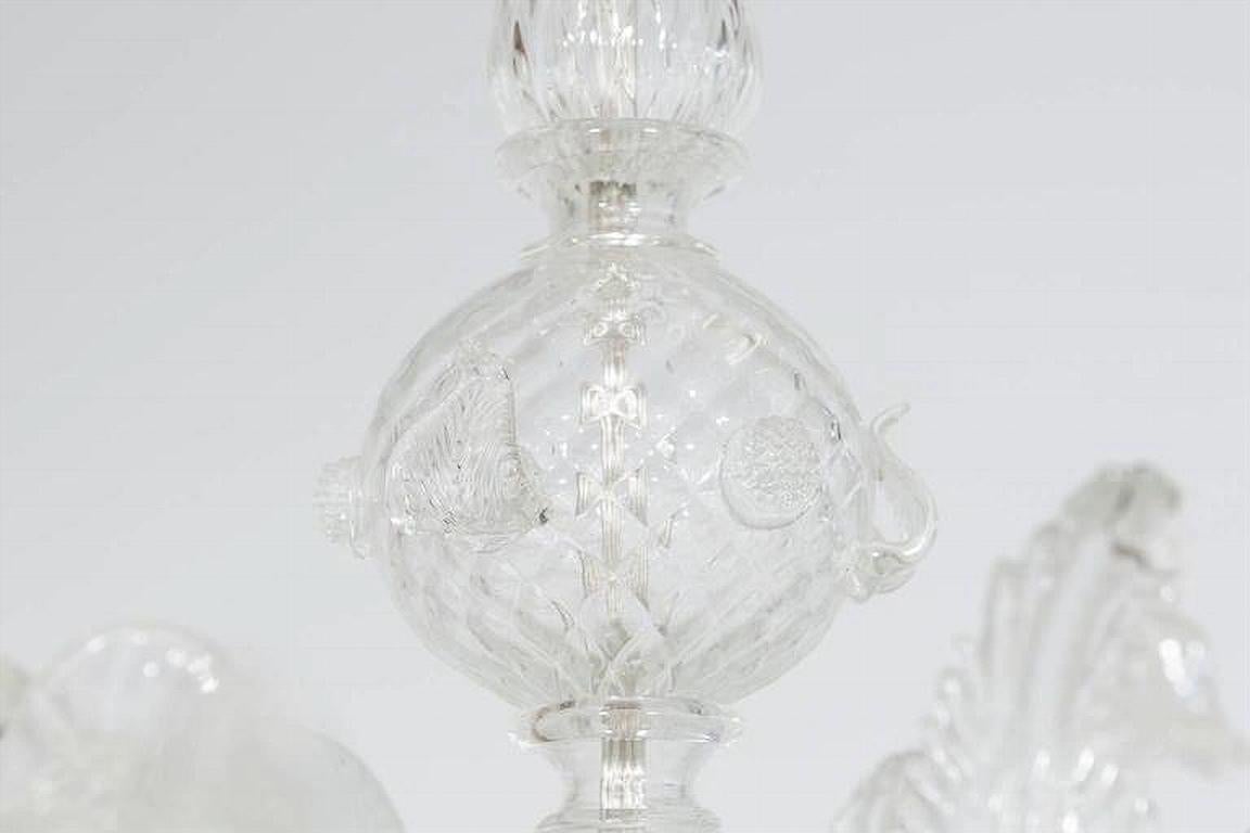 Lampadario su misura di Murano Clear Color largo e piatto Italia In condizioni ottime in vendita a Villaverla, IT