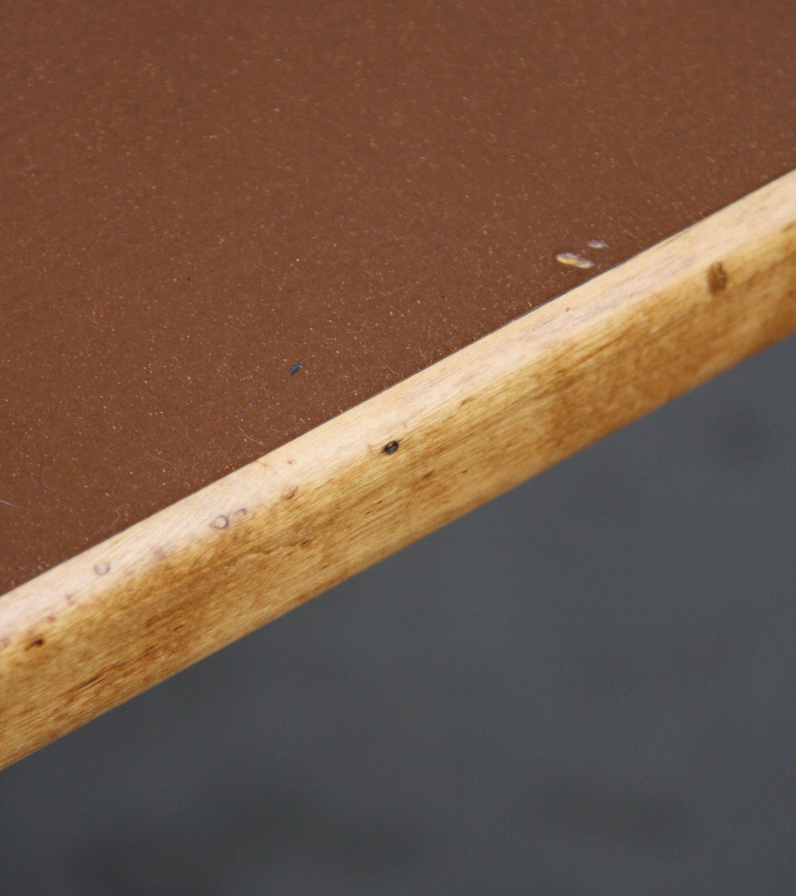 Bespoke Vintage Ilmari Tapiovaari 1950s Birch & Linoleum Top Desk by Laukaan Puu 3