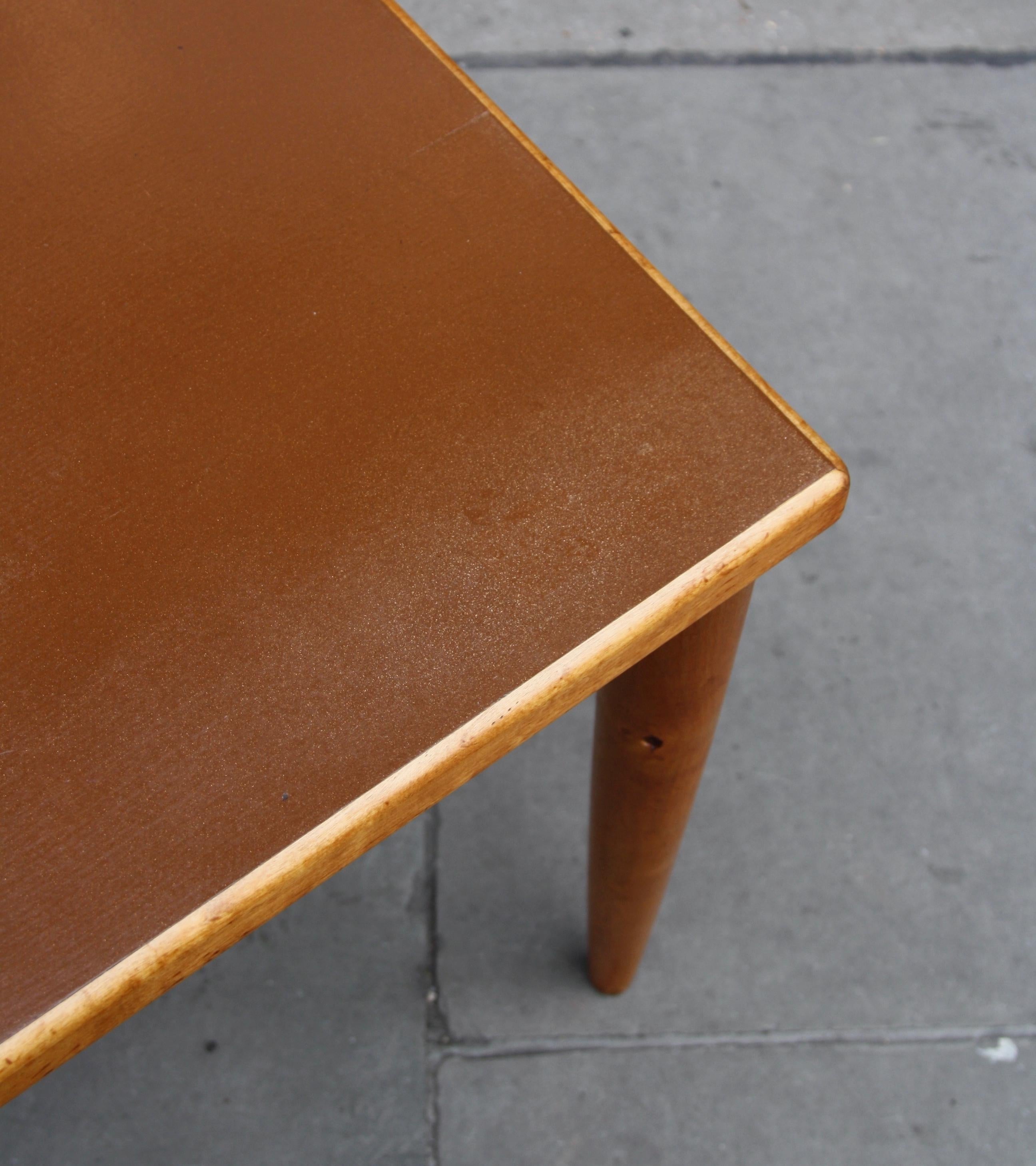 Bespoke Vintage Ilmari Tapiovaari 1950s Birch & Linoleum Top Desk by Laukaan Puu In Good Condition In London, GB