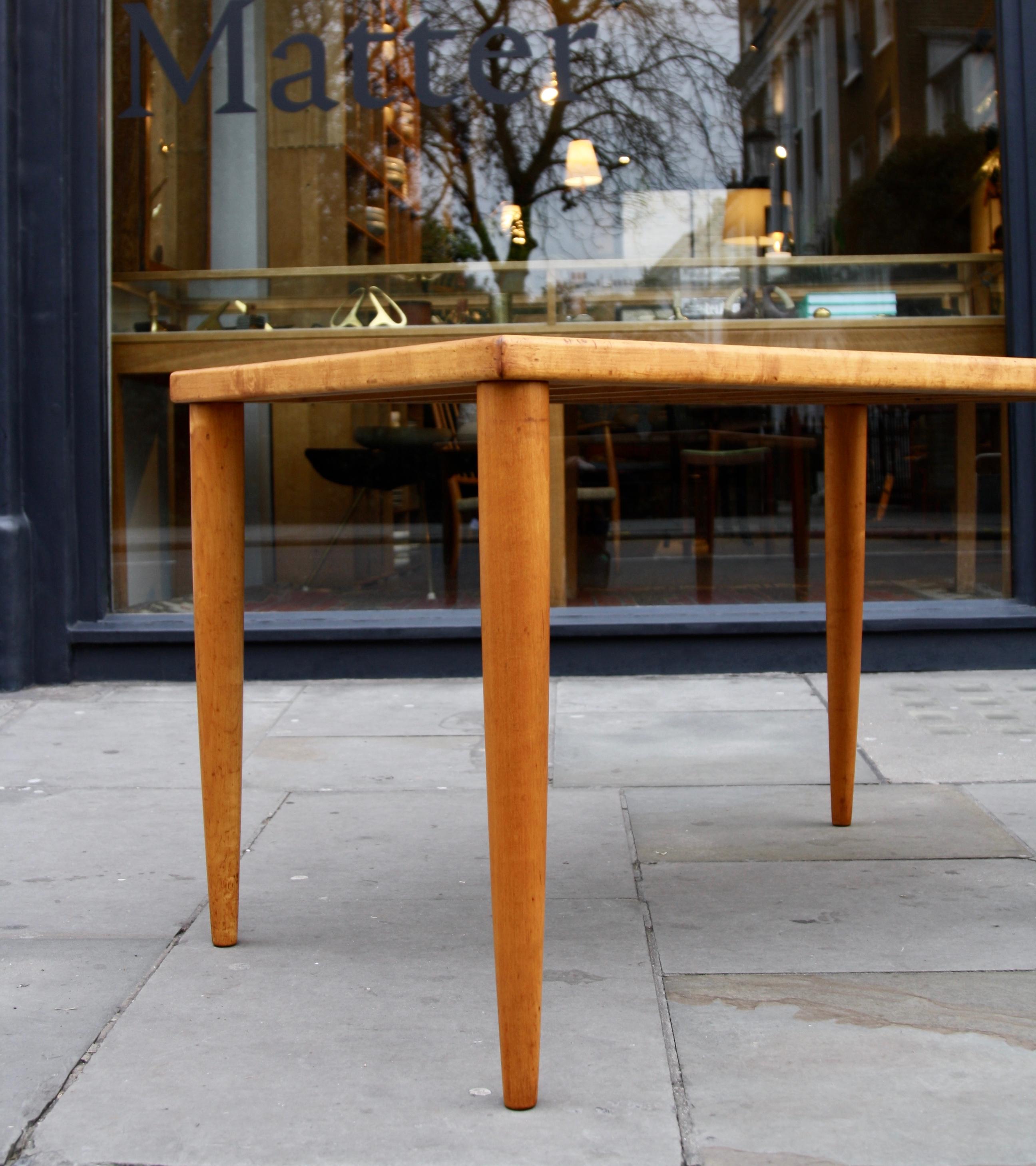 Formica Bespoke Vintage Ilmari Tapiovaari 1950s Birch & Linoleum Top Desk by Laukaan Puu