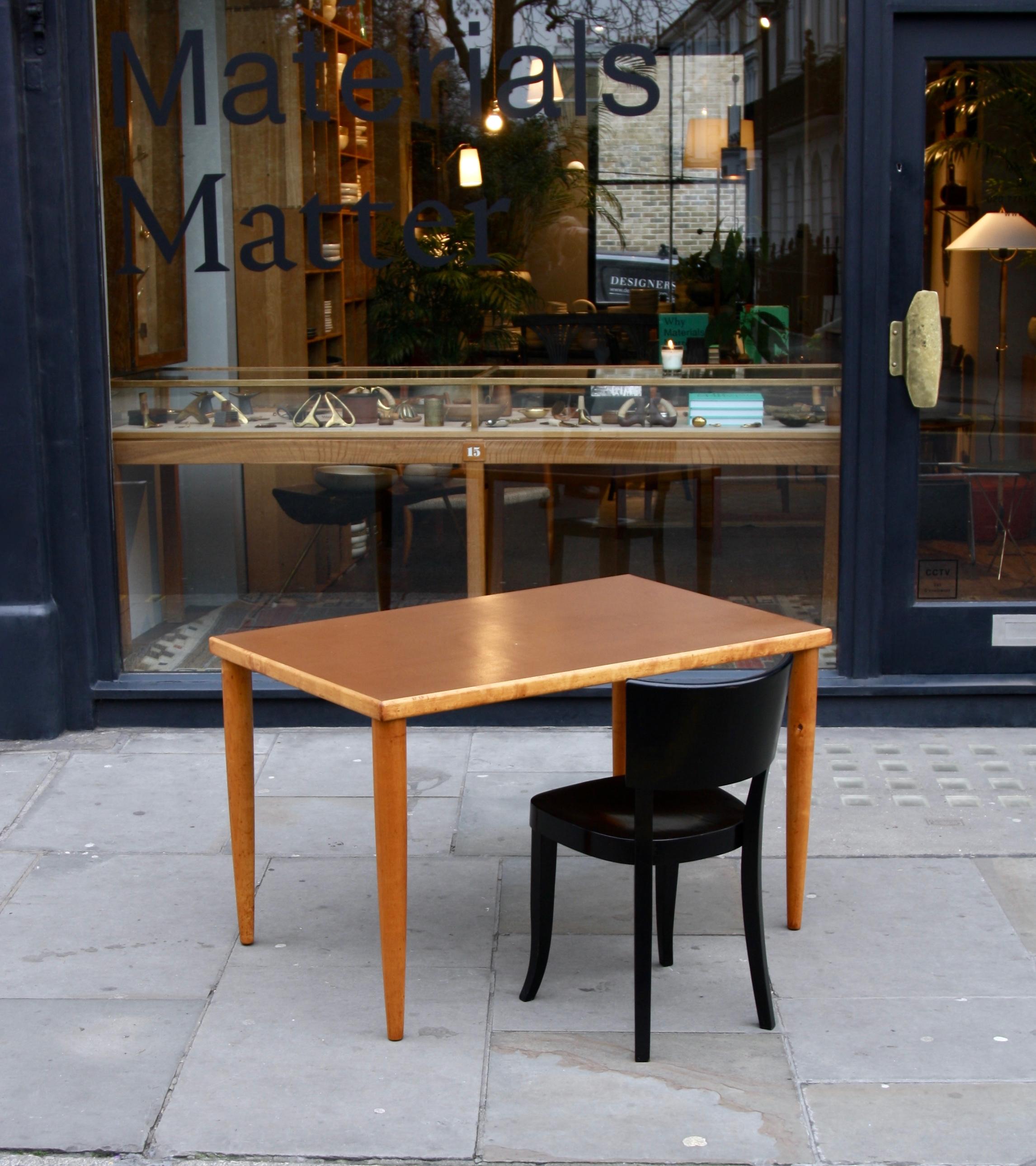 Bespoke Vintage Ilmari Tapiovaari 1950s Birch & Linoleum Top Desk by Laukaan Puu 1