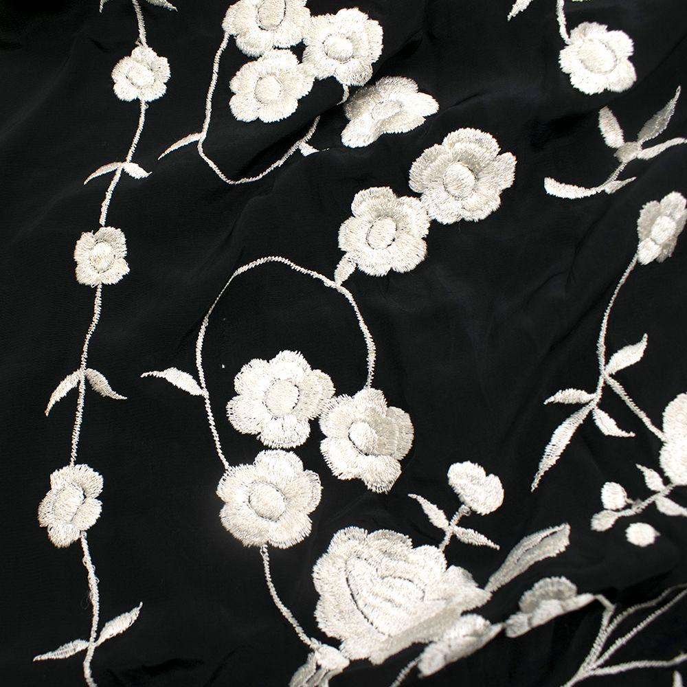 Bespoke Vintage Silk Crepe Heavily Embroidered Fringed Shawl 1