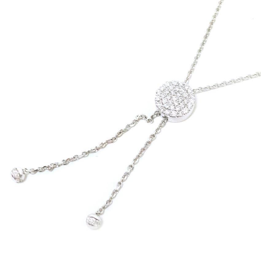 Women's Bespoke White Gold Diamond Drop Pendant
