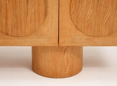 Bespoke White Oak Geometric Sideboard or Credenza, Italy
