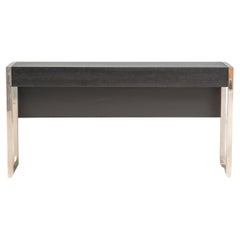 Used Bespoke Wood And Steel Console Table