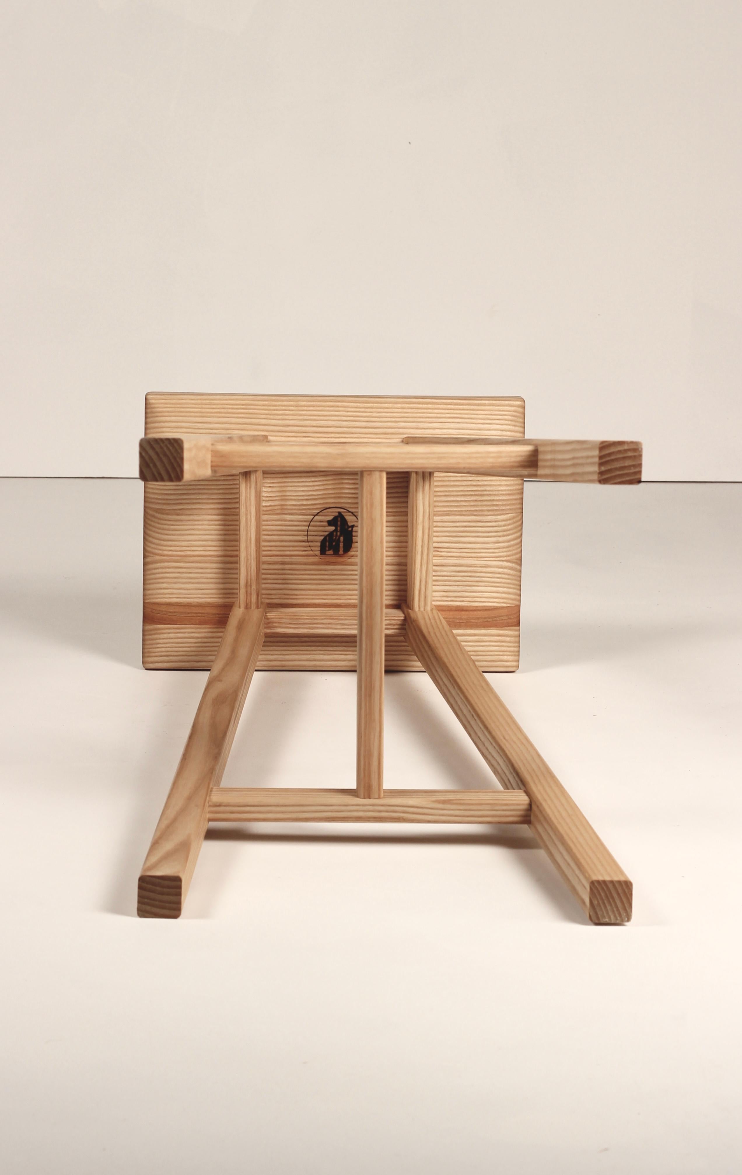 Bespoke Yama Stool:Scandinavian & Japanese Design with English Craftsmanship For Sale 7